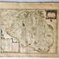 1640 MAP of LE MANS FRANCE by WILLEM BLAEU antique AUTHENTIC hand colored