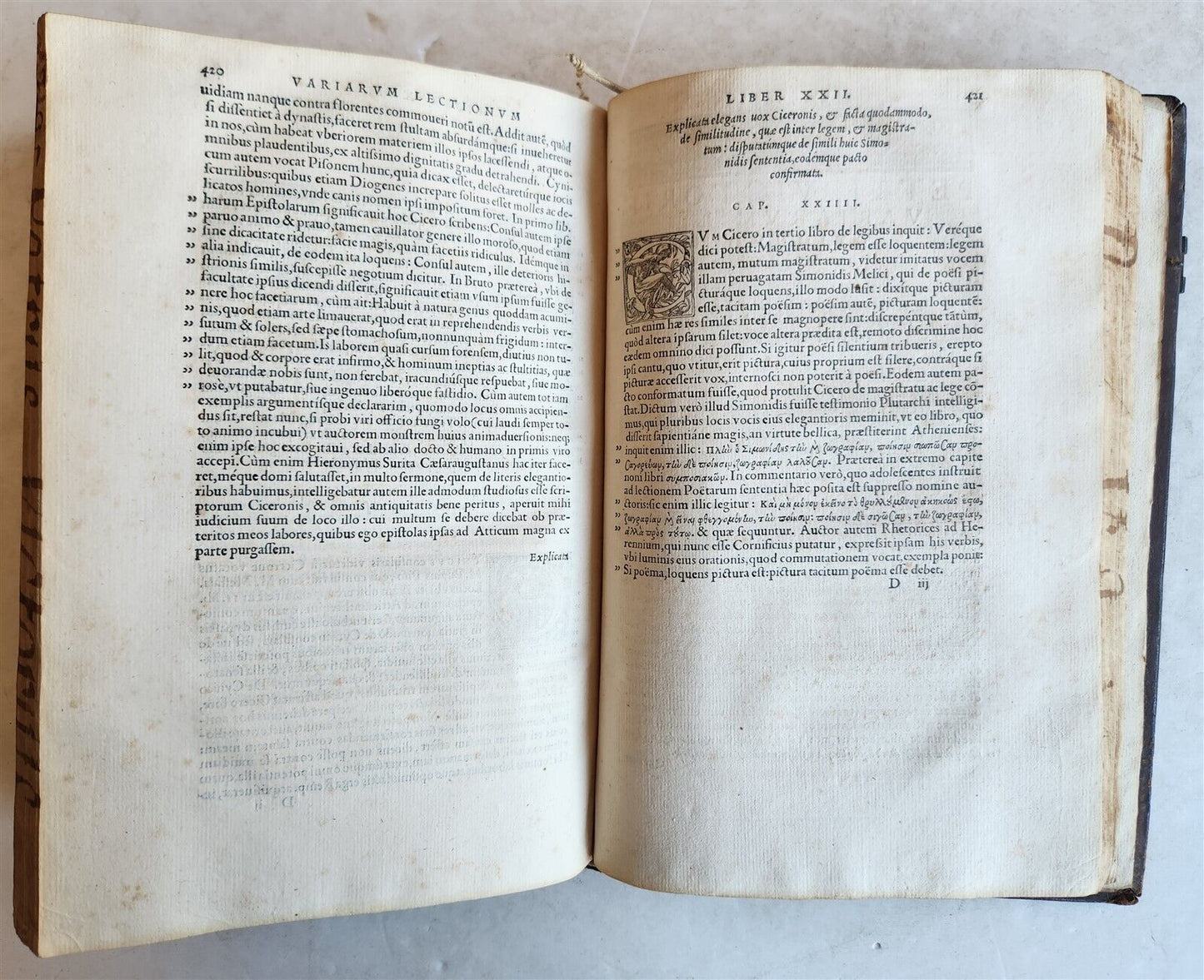 1554 VICTORII PETRI VARIARUM LECTIONUM antique 16th CENTURY