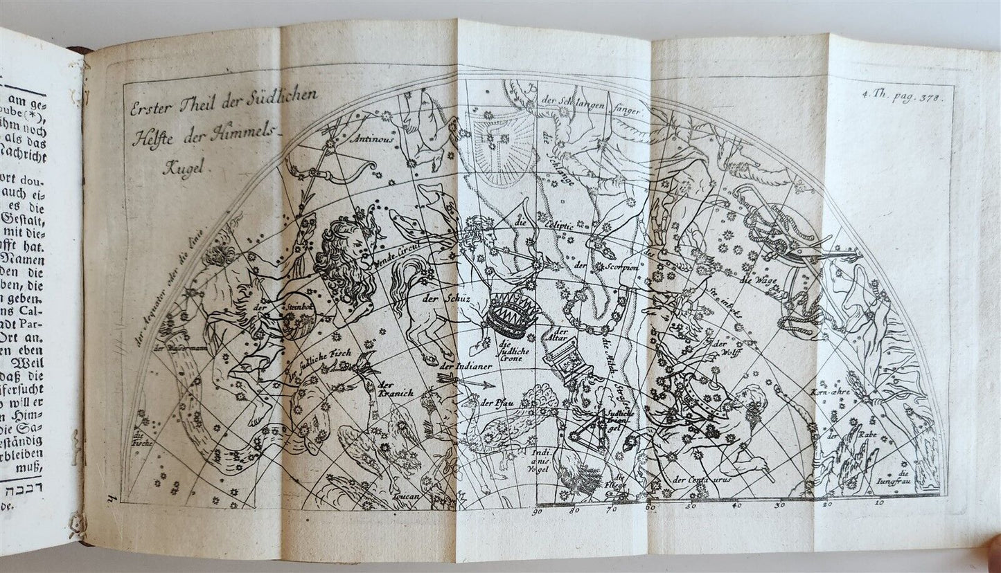 1753 Spectacle of nature by PLUCHE antique ILLUSTRATED in GERMAN
