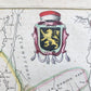 1640 Brabant Leuven BELGIUM MAP by WILLEM BLAEU antique AUTHENTIC hand colored