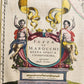 1640 MAP of MOROCCO NORTH AFRICA by WILLEM BLAEU antique AUTHENTIC hand colored