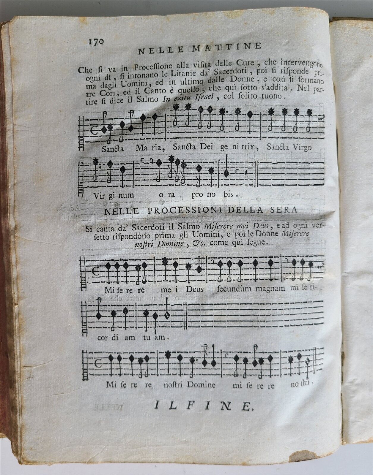 1765 QUARESIMALE DEL PADRE PAOLO SEGNERI antique VELLUM BOUND in Italian