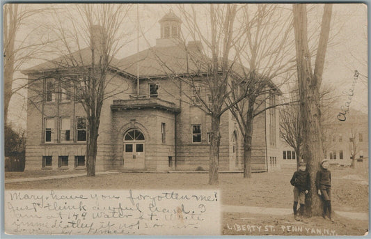 PEN YAN NY LIBERTY STREET ANTIQUE REAL PHOTO POSTCARD RPPC