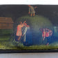 1900s early RUSSIAN IMPERIAL LUKUTIN MANUFACTURE LACQUER BOX antique RARE