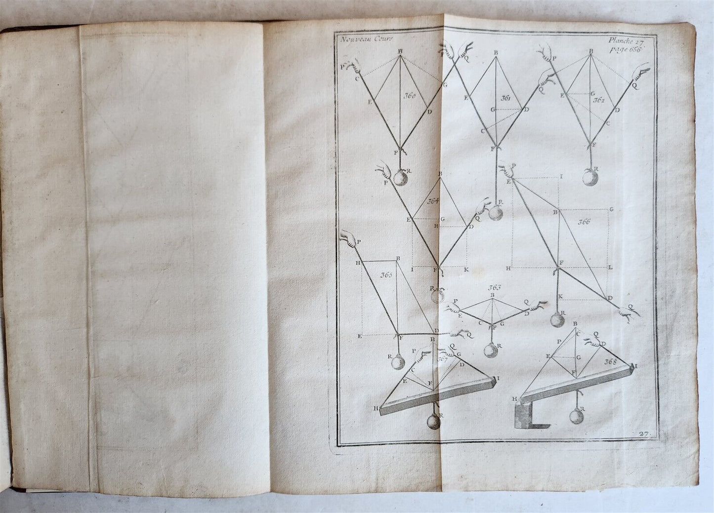 1757 ILLUSTRATED APPLIED MATHEMATICS for ARTILLERY CADETS & ENGINEERS antique