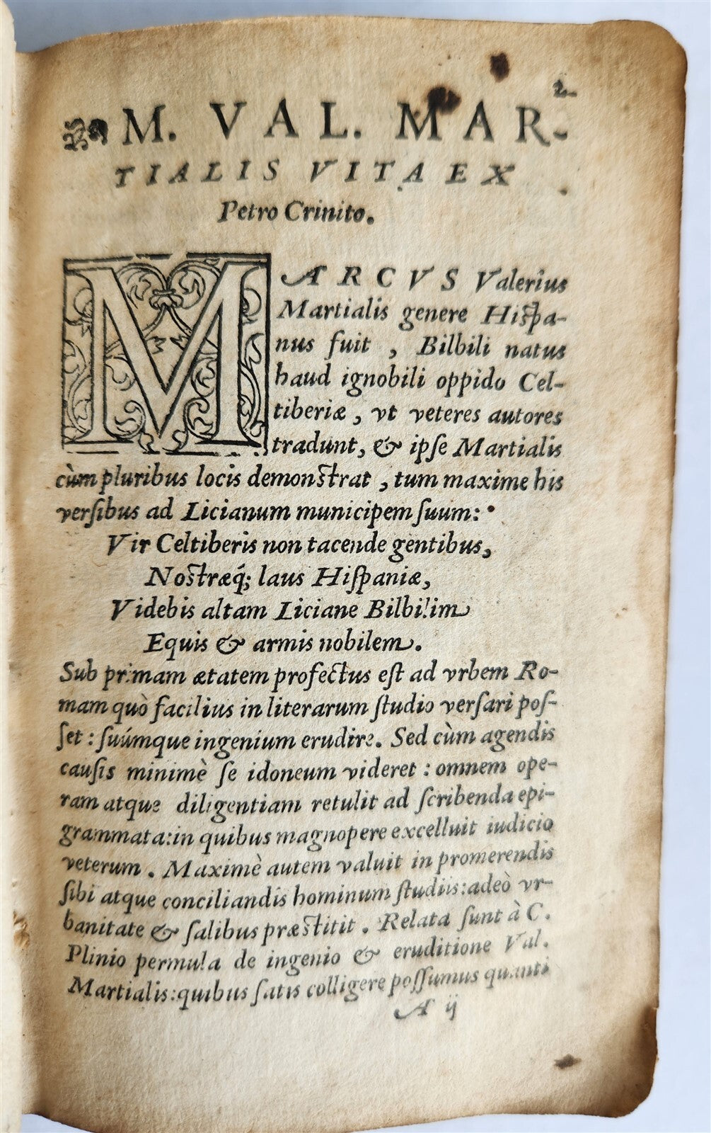 1559 EPIGRAMMATA by VALERII MARTIALIS antique 16th CENTURY