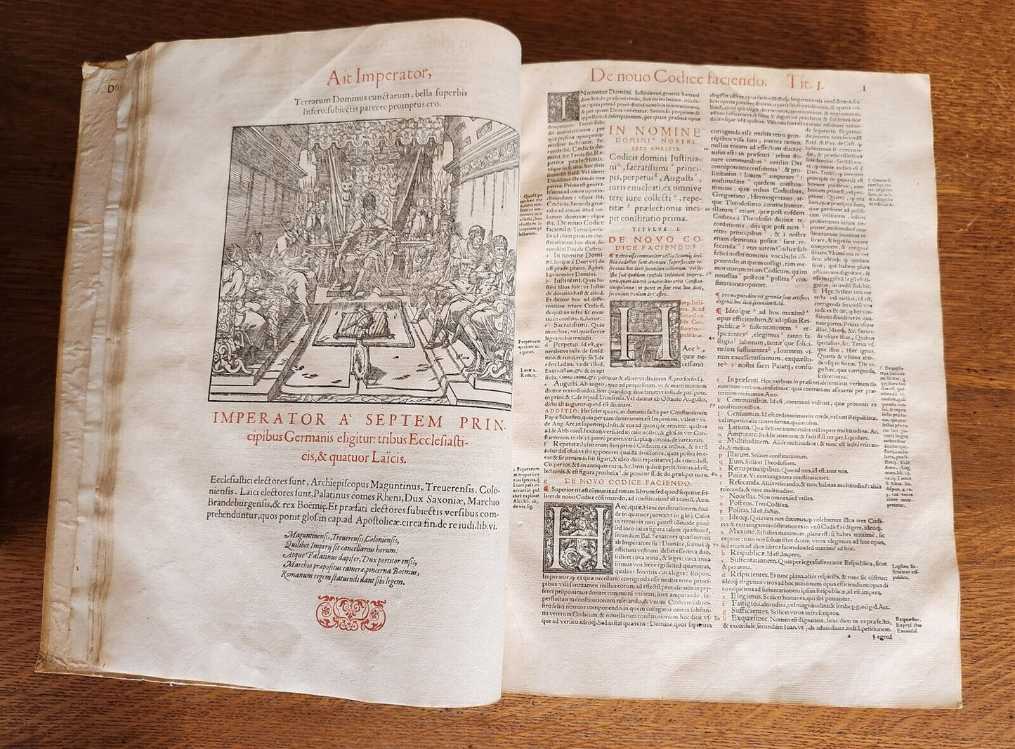 1557 LAW BOOK Corpus Juris Civilis CODICIS DN. IUSTINIANI antique FOLIO vellum