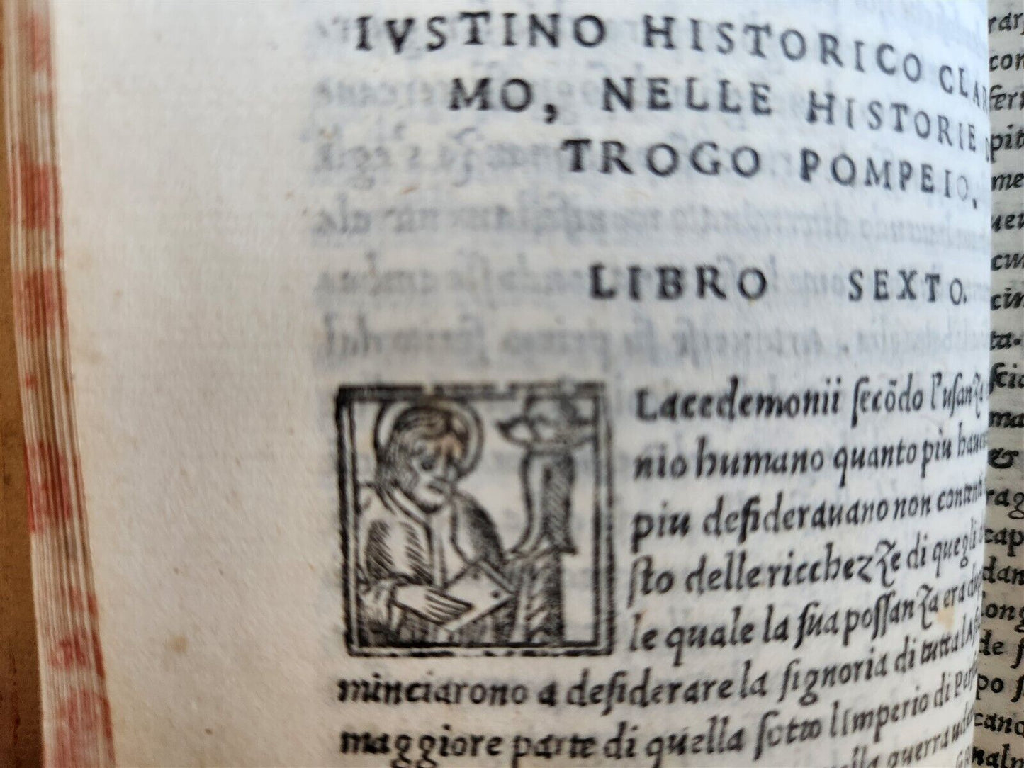 1523 POST-INCUNABULA HISTORY of TROGI POMPEI & JULIUS CAESAR antique VELLUM