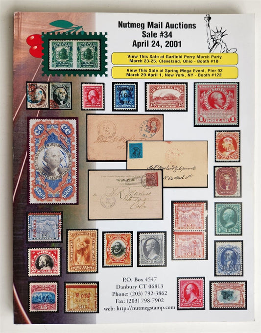 PHILATELIC STAMPS NUTMEG AUCTION CATALOG # 34 2001