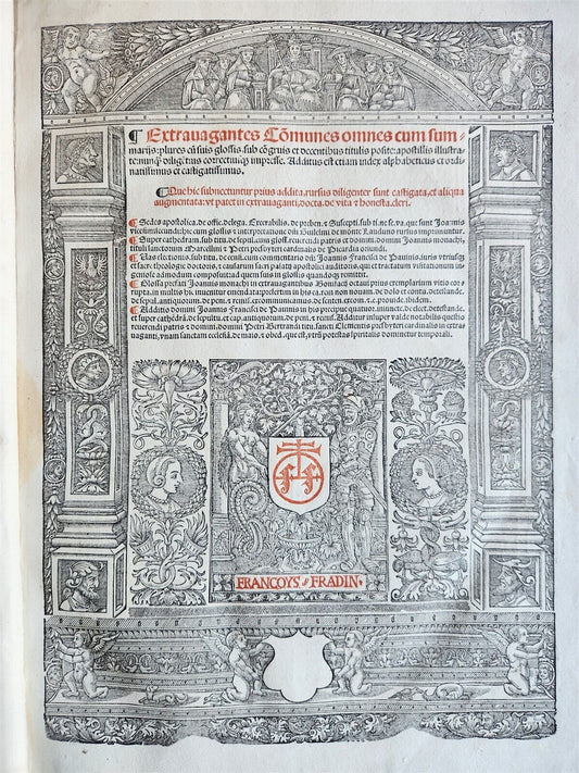 1537 POST-INCUNABULA CANON LAWS antique FOLIO 16th CENTURY