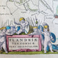 1640 EAST FLANDERS BELGIUM MAP by WILLEM BLAEU antique AUTHENTIC hand colored