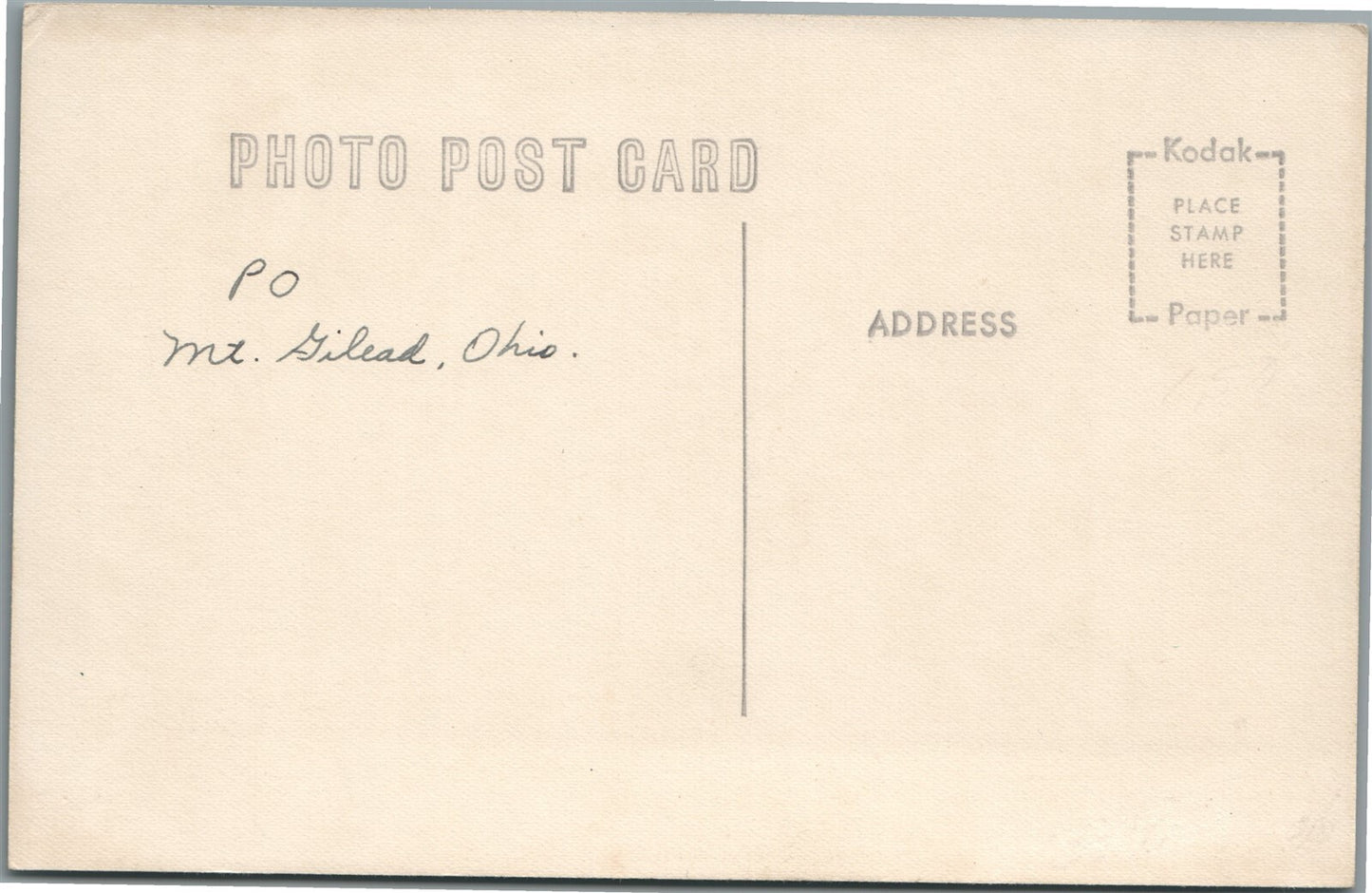 MT.GILEDD OH POST OFFICE VINTAGE REAL PHOTO POSTCARD RPPC