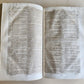 1737 BIBLE in GERMAN & LATIN antique MASSIVE FOLIO PIGSKIN BOUND 10 x 15"