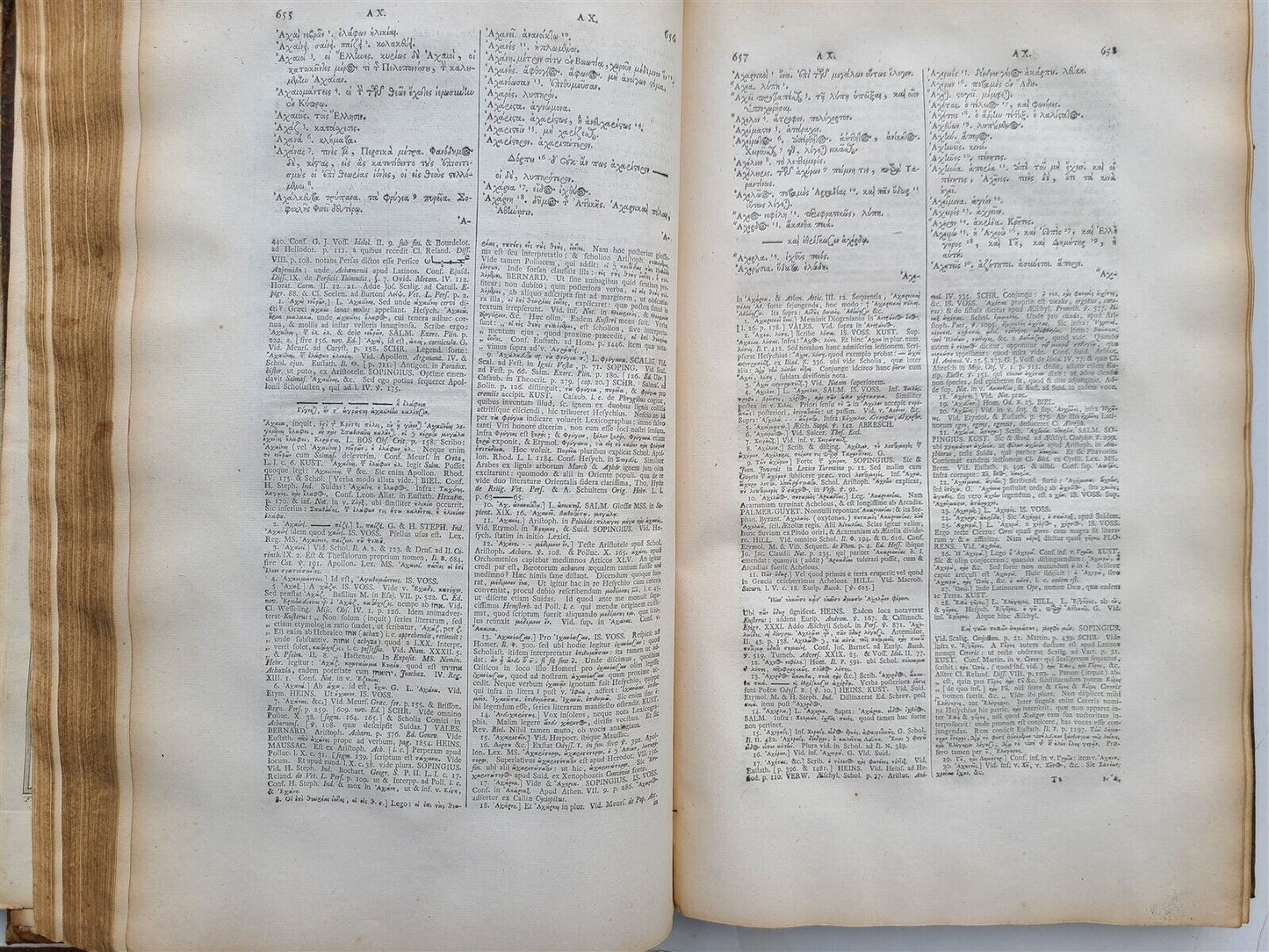 1756 LEXICON Greek literature & Language Hesychius of Alexandria ANTIQUE FOLIO