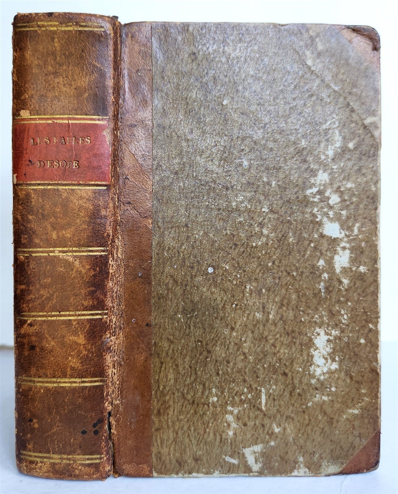 1758 FABLES of AESOP in FRENCH & GERMAN antique