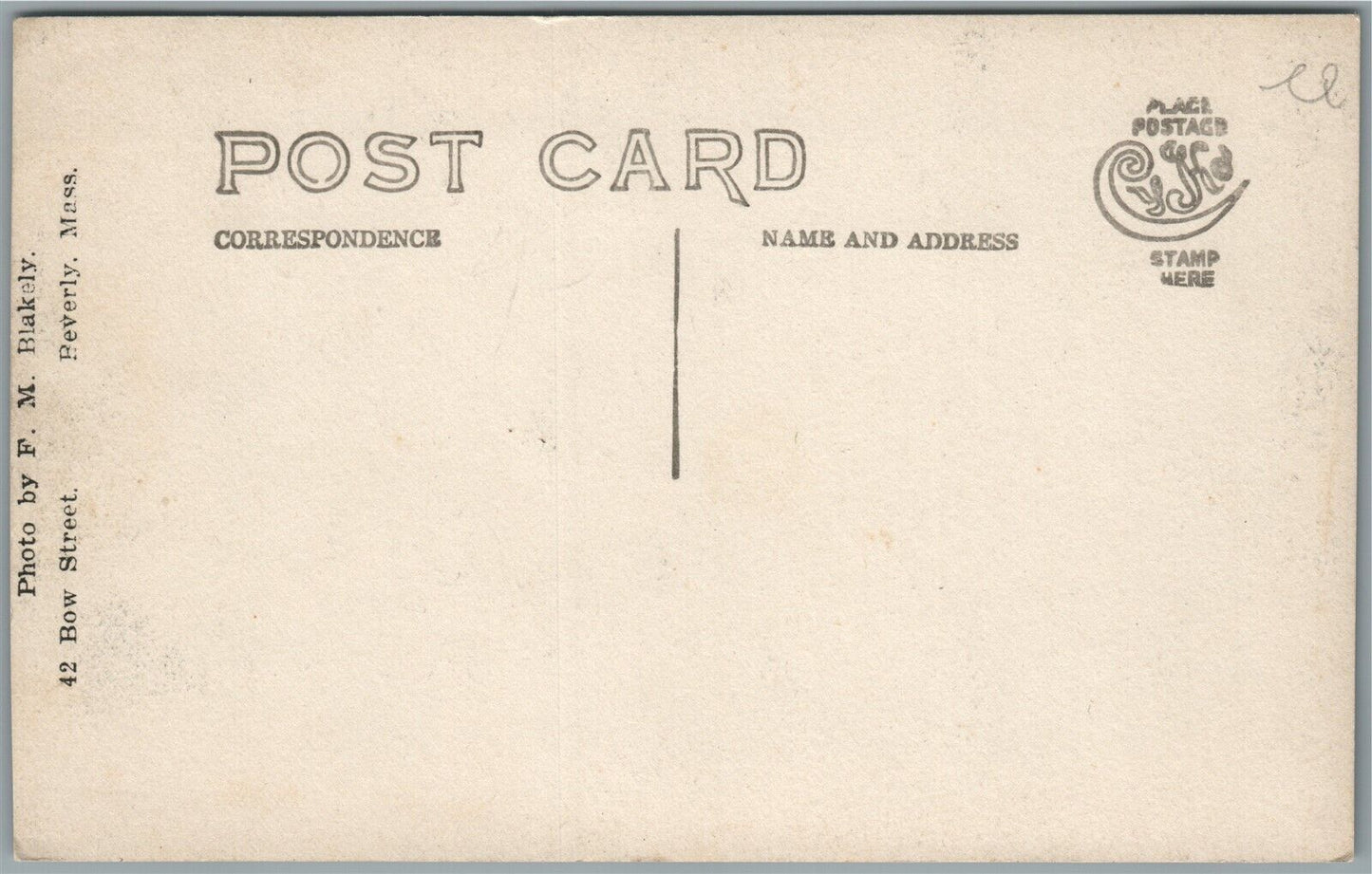 BEVERLY MA PRESIDENT TAFT PATRIOTIC ANTIQUE REAL PHOTO POSTCARD RPPC