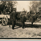 NORTHERN MINNESOTA MN COW DRAWN WAGON ANTIQUE REAL PHOTO POSTCARD RPPC