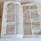 1736 AUGUSTINO CALMET antique BLIND STAMPED PIGSKIN BOUND FOLIO