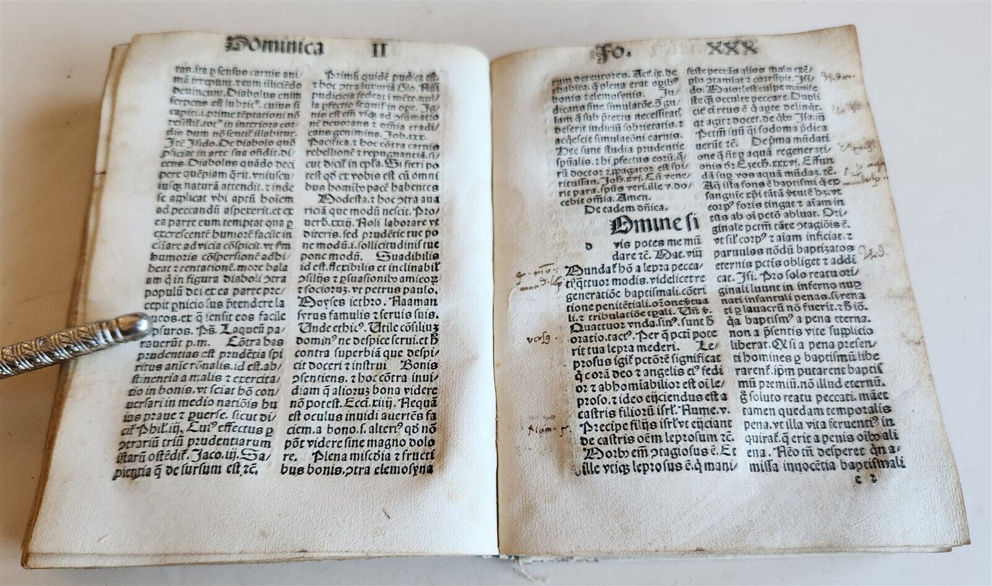 1496 INCUNABULA (Pseudo-) Bonaventura SERMONS antique INCUNABLE