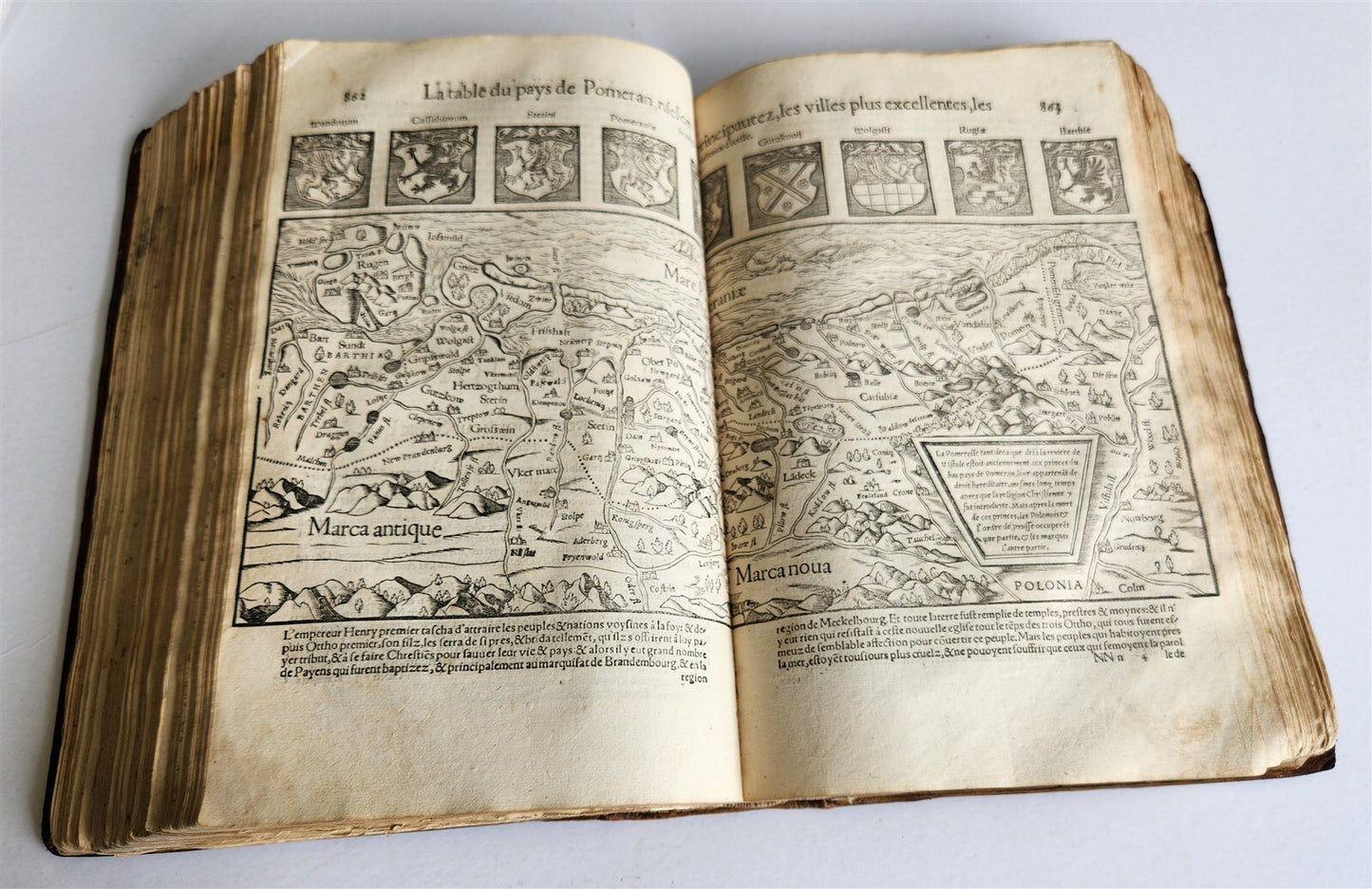 1556 COSMOGRAPHY by Sebastian Munster antique RARE ILLUSTRATED 16th cent. FOLIO