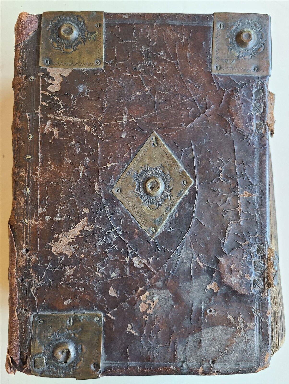 1621 BIBLE in ENGLISH Robert Barker John Bill antique BRASS FITTINGS KING JAMES