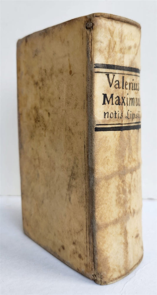 1690 VALERII MAXIMI Dictorum Factorumque Memorabilium antique VELLUM BINDING