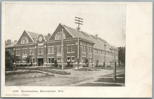 MENOMONIE WI GYMNASIUM ANTIQUE POSTCARD