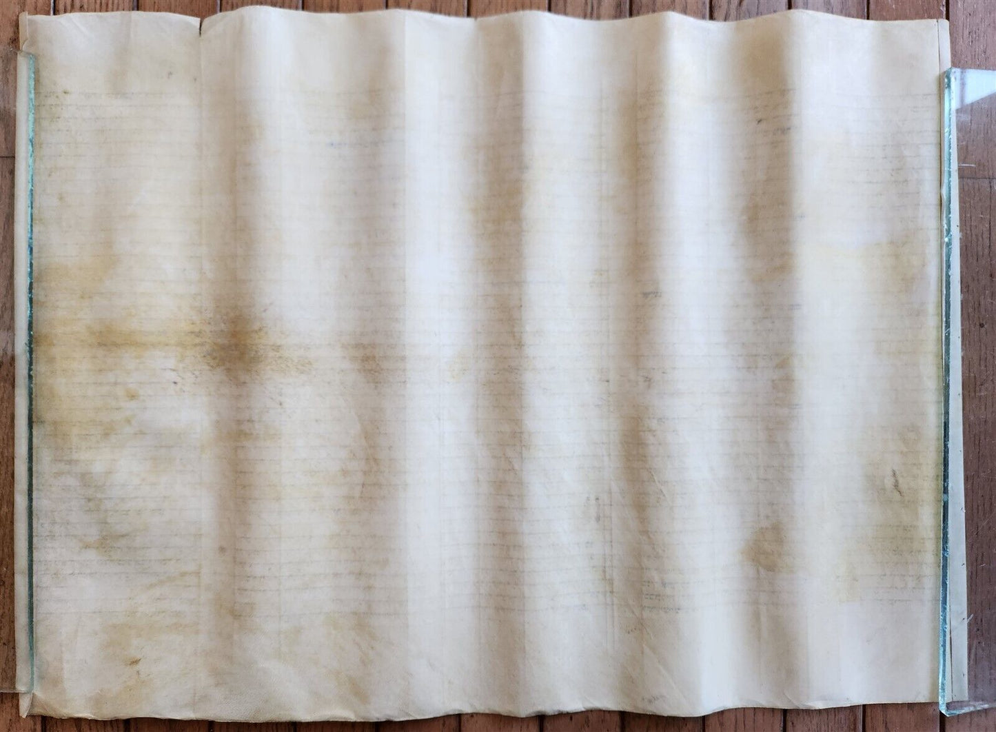 TORAH SCROLL FRAGMENT MANUSCRIPT on VELLUM antique BIBLE GENESIS ADAM & EVE