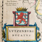 1640 MAP of LUXEMBOURG by WILLEM BLAEU antique AUTHENTIC hand colored