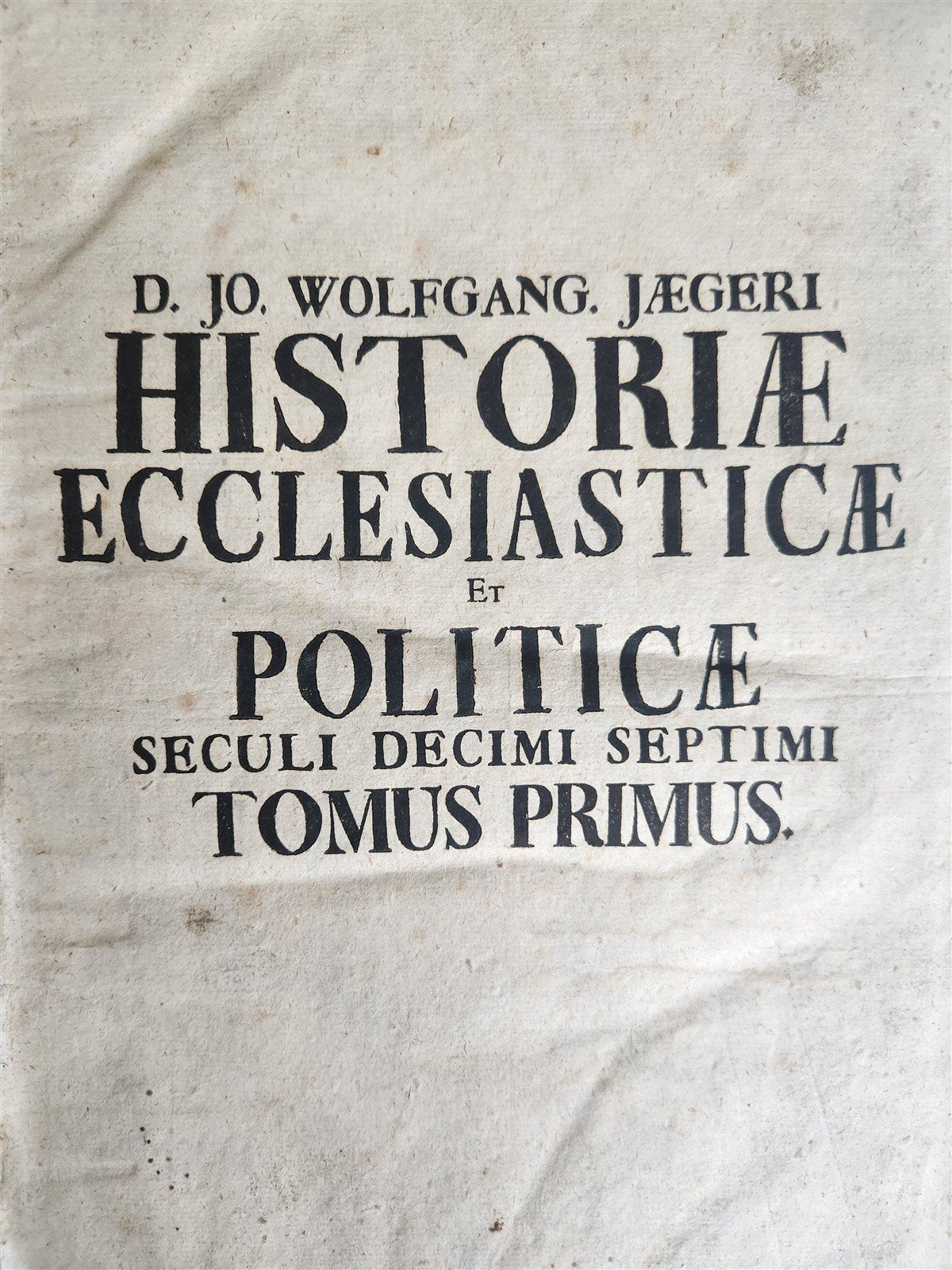 1709 HISTORIA ECCLESIASTICA VELLUM BOUND FOLIO antique