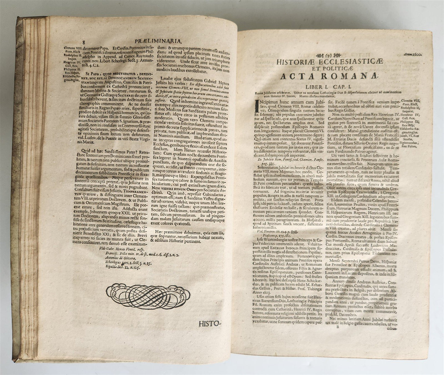 1709 HISTORIA ECCLESIASTICA VELLUM BOUND FOLIO antique