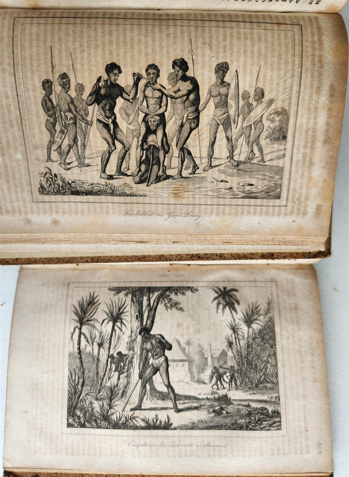 1838 TRAVELS to OCEANIA MALAYSIA POLYNESIA 3 VOLUMES antique ILLUSTRATED German