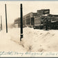PITTSFIELD MA 1915 WINTER STREET SCENE ANTIQUE REAL PHOTO POSTCARD RPPC