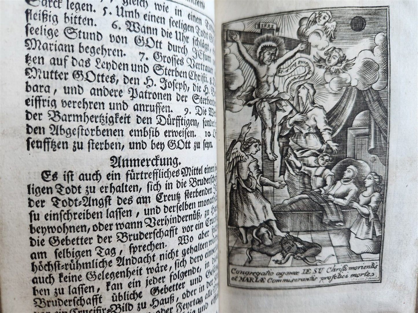 1754 GERMAN DEVOTIONAL BOOK antique BINDING w/ STUNNING SILVER FITTINGS