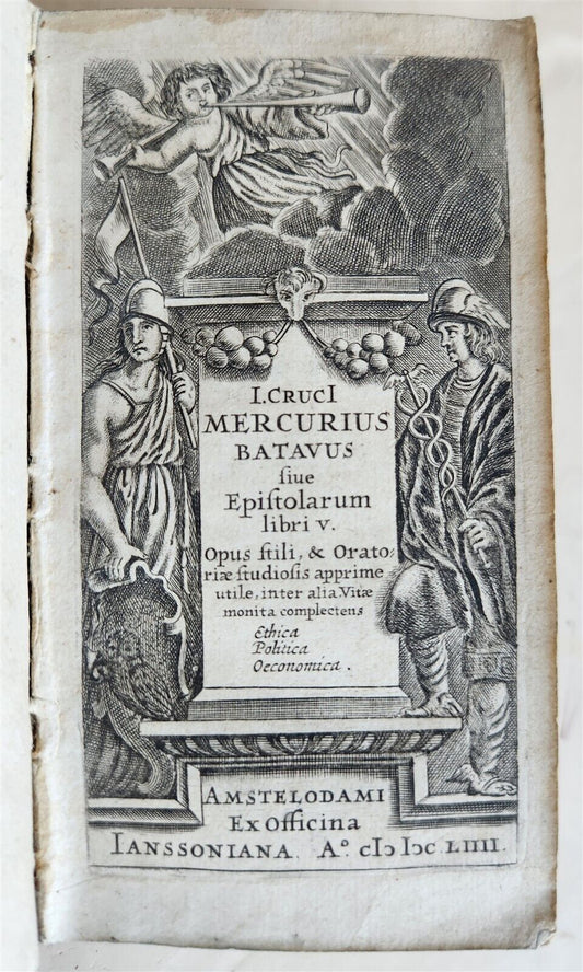 1654 Mercurius Batavus sive Epistolarum by J. Crucius antique