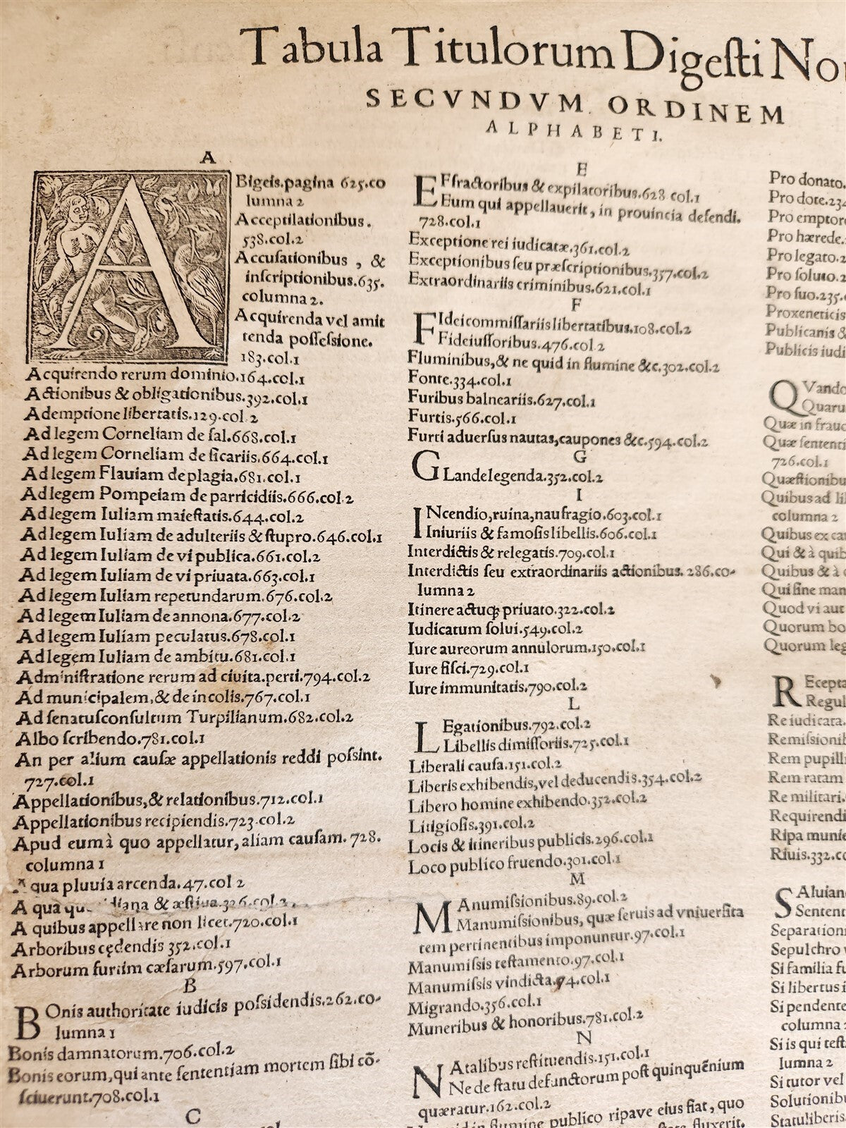 1556 LAW BOOK Corpus Juris Civilis DIGESTUM NOVUM antique MASSIVE FOLIO vellum
