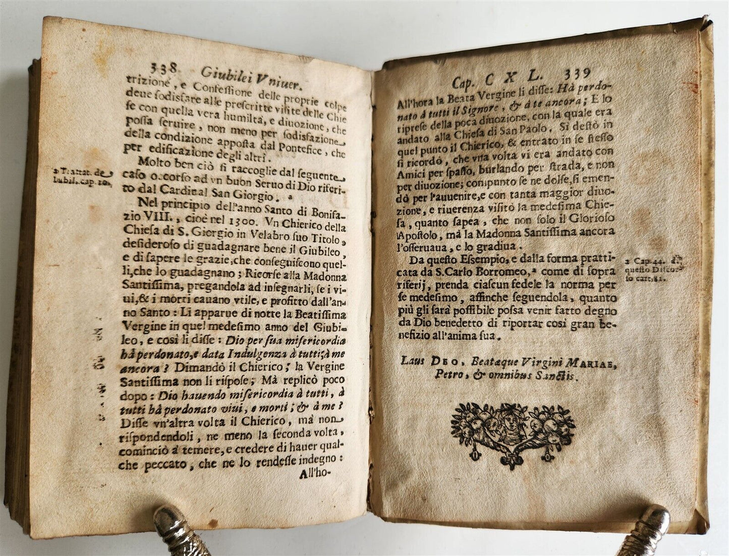 1675 DE GIUBILEI UNIVERSALI CELEBRATI NEGLI ANNI SANTI antique VELLUM