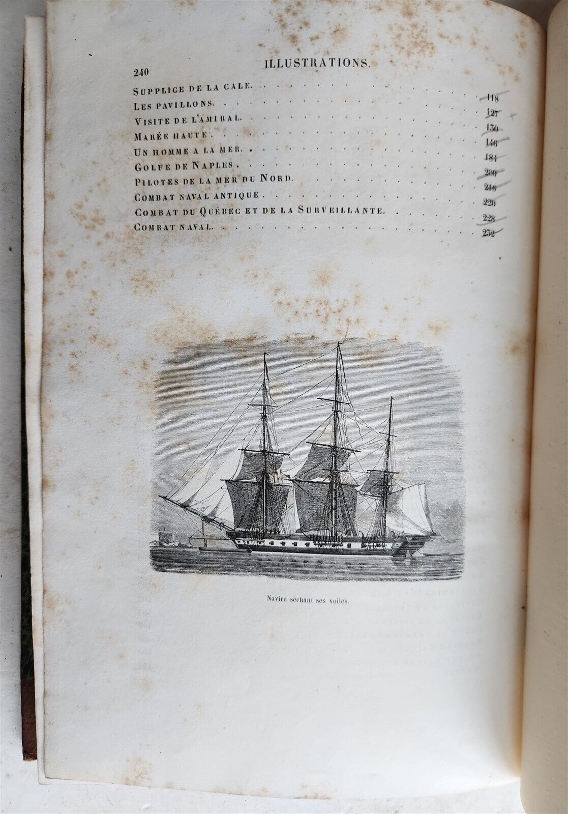 1844 MARINES HISTORY ILLUSTRATED antique LA MARINE King of Hanover PROVENANCE