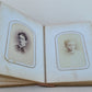 19th century AMERICAN PHOTO ALBUM w/ WASHINGTON PORTRAIT CLASPS antique RARE