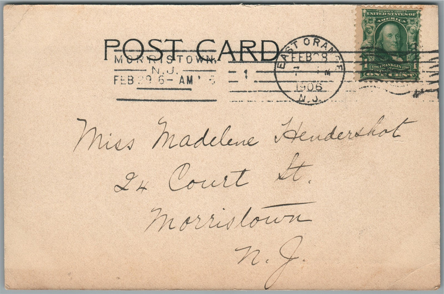 EAST ORANGE NJ ELMWOOD PUBLIC SCHOOL ANTIQUE POSTCARD