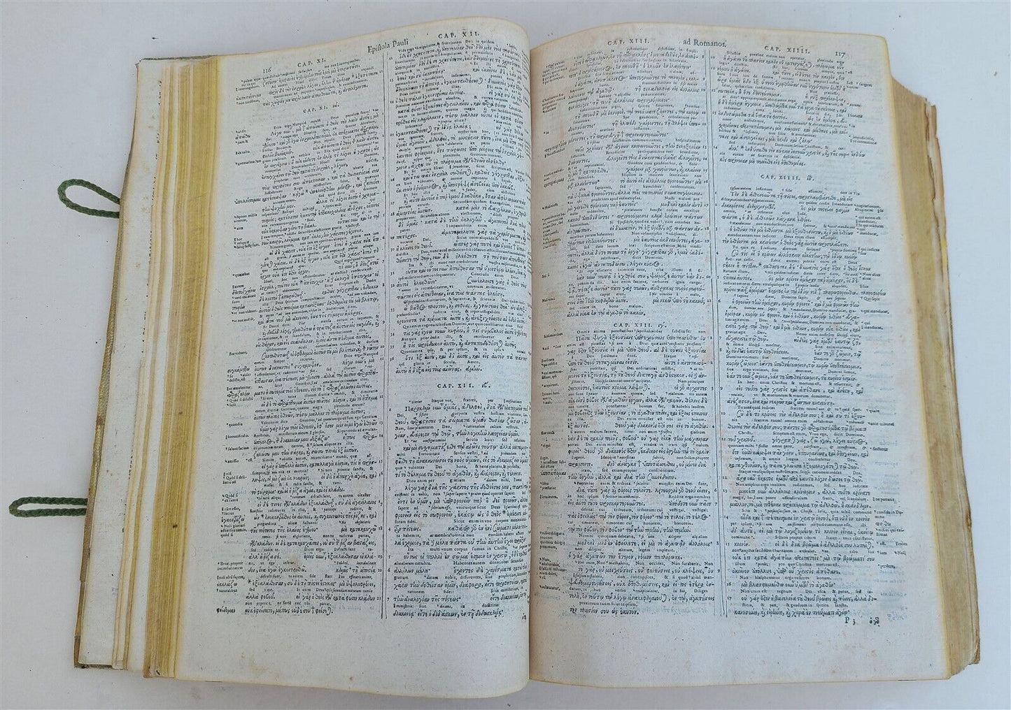 1584 GREEK & HEBREW BIBLE PLANTIN NEW & OLD TESTAMENT antique RARE FOLIO BIBLIA