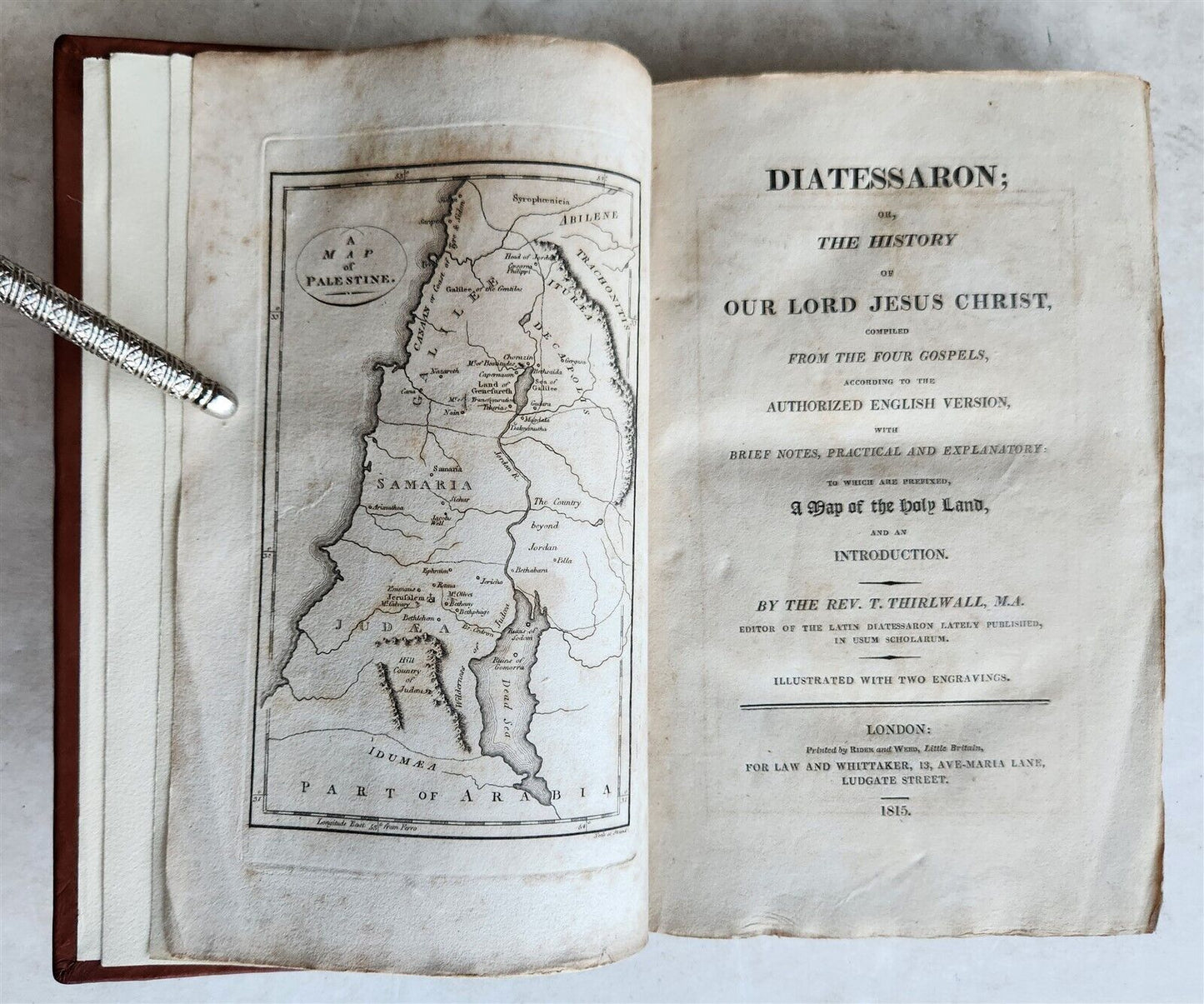 1815 DIATESSARON or, THE HISTORY OF OUR LORD JESUS CHRIST antique ILLUSTRATED