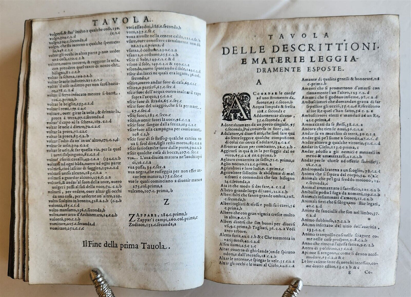 1593 I FIORI DELLA POESIA DICHIARATI antique VELLUM POETRY 16th CENT