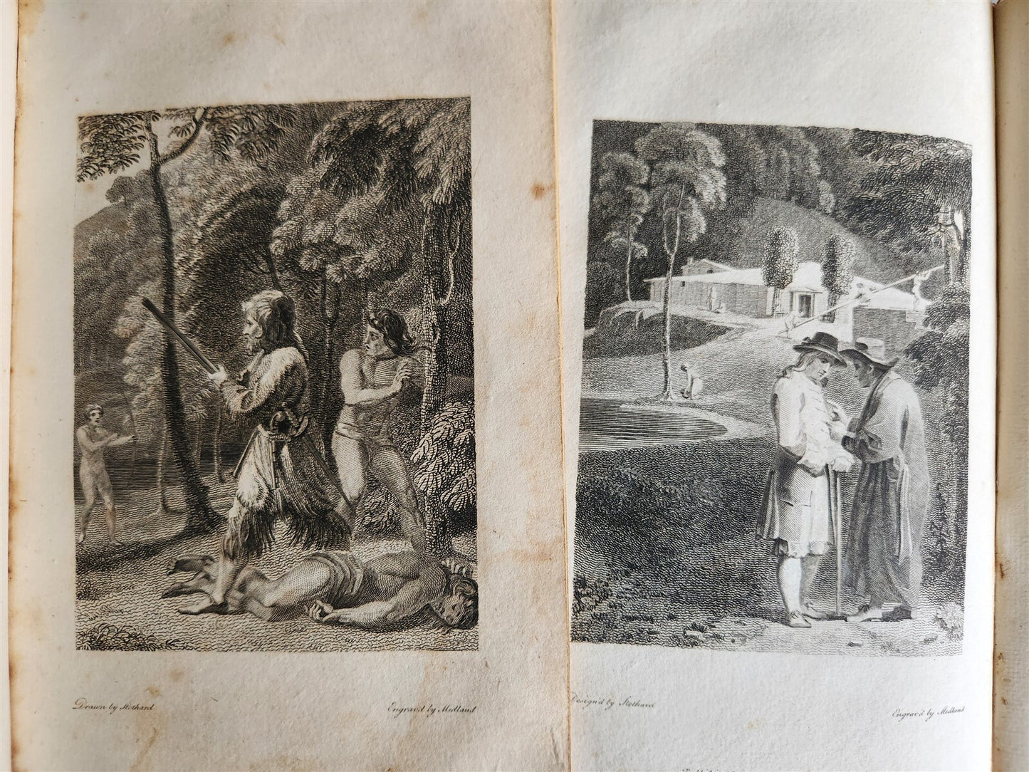 1790 FARTHER ADVENTURES of ROBINSON CRUSOE antique 2 VOLUMES ILLUSTRATED rare