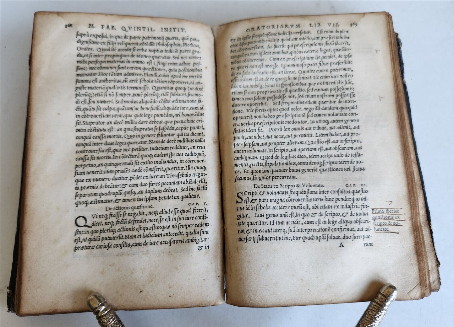 1549 M. Fabii Quintiliani Institutionum oratoriarum antique 16th CENTURY