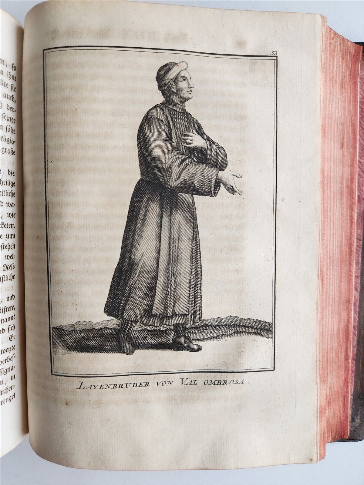 1755 ILLUSTRATED COSTUME HISTORY of MONKS & KNIGHTS for both sexes antique