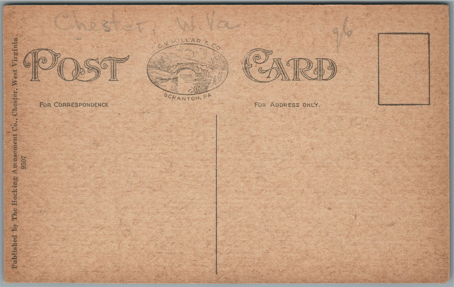 CHESTER WV ROCK SPRING PARK ANTIQUE POSTCARD