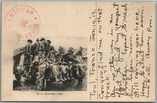 AMERICAN RED CROSS 1919 WWI ERA ANTIQUE POSTCARD