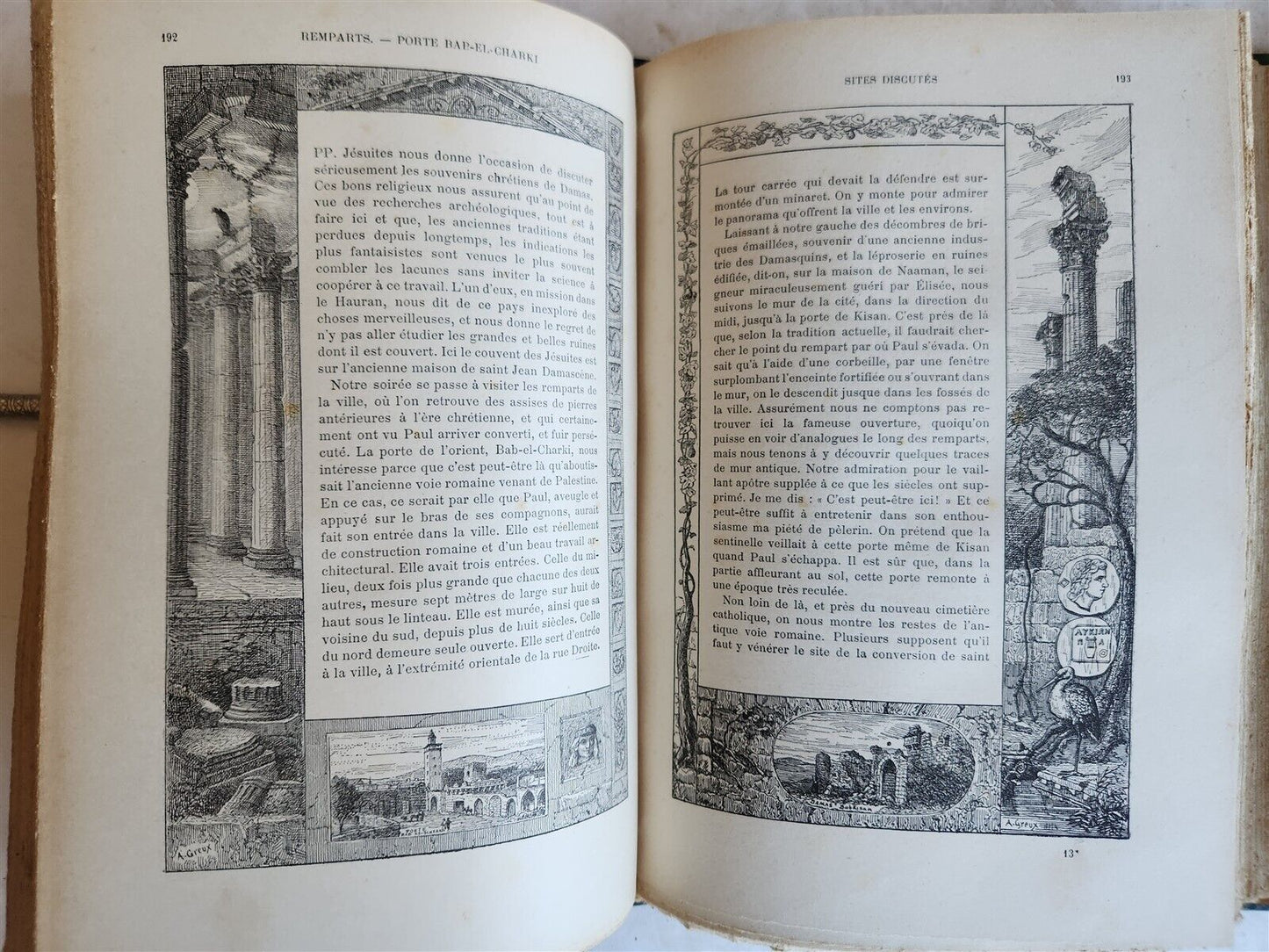 1889 NOTRE VOYAGE AUX PAYS BIBLIQUES 2v antique ASIA MINOR SYRIA EGYPT PALESTINE