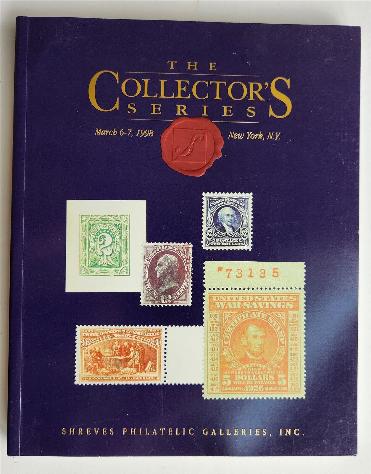 PHILATELIC SHREVES AUCTION CATALOG STAMPS 1998